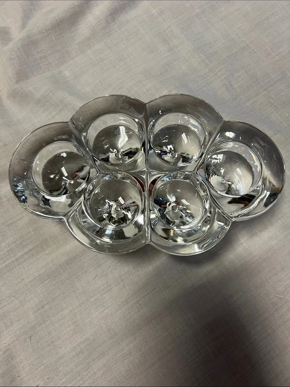 Vintage Villeroy & Boch crystal 6-votive candle holder